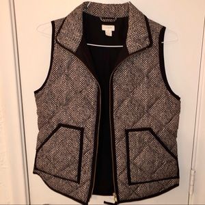 J crew herringbone vest -small